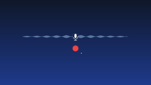 Minimalist Voice Assistant Microphone Animation with Sound Wave