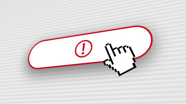 A digital cursor clicks a pay button resulting in a payment declined message, symbolizing transaction issues.