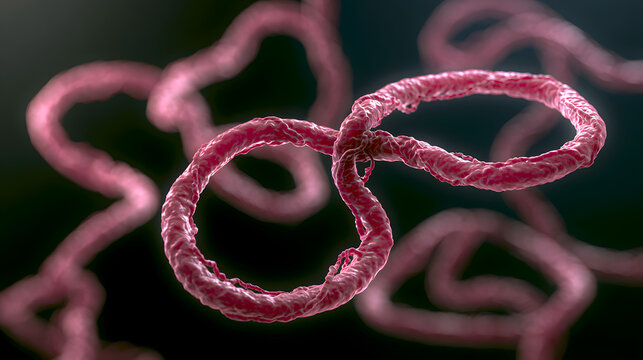Bundibugyo ebola virus is a strain of ebolavirus that causes severe viral hemorrhagic fever with symptoms including fever bleeding organ damage and potentially fatal illness. Stock Illustration