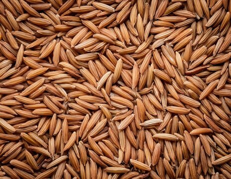 close up of rice bran forming a textured repeating pattern brown texture background
