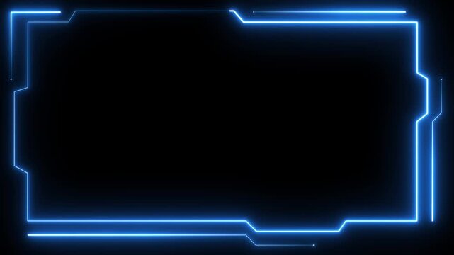 Abstract Loop futuristic background. sci fi technology HUD UI frame Blue glowing technology sci fi frame. GUI futuristic user interface screen elements. Sci-fi. futuristic screen system