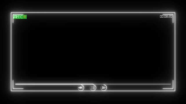 Live recoding hud ,live streaming neon text frame animation box frame neon frame live streaming game live Stream overlay animation for live streaming video Titles 4k motion video