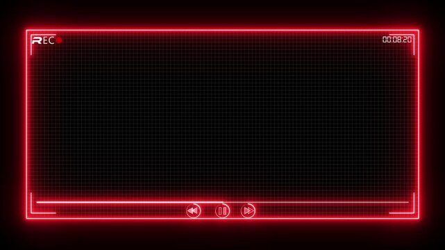 Live recoding hud ,live streaming neon text frame animation box frame neon frame live streaming game live Stream overlay animation for live streaming video Titles 4k motion video