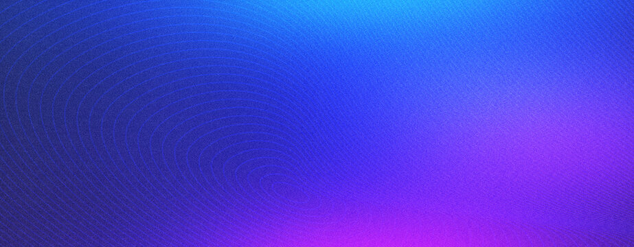 Abstract navy blue and violet gradient background with circular ripple wave pattern and grain texture