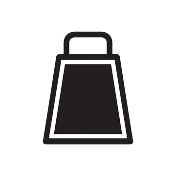 Black solid trapezoid outline icon with trapezoid geometry silhouette isolated background minimalist interface trapezium polyhedron structure container creative template dimension