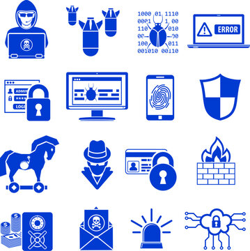 Internet Security Icon Set