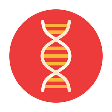 Colorful DNA Double Helix Science Icon for Education.