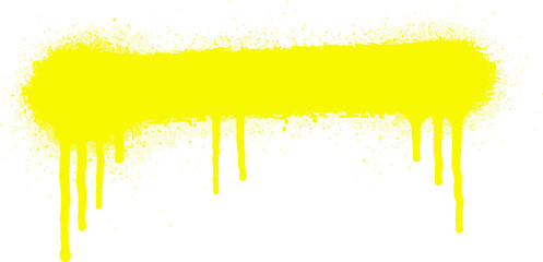 Yellow spray paint drip vector, vibrant graffiti splatter texture, neon aerosol paint stroke with liquid drips, urban street art element © 成 sнıηяα тєηsєı ツ