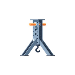 Fototapeta premium Industrial Metal Tripod Hoist with Lifting Hook Illustration