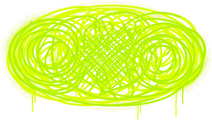 Neon green graffiti scribble vector, vibrant lime spray paint tag with drips, abstract street art doodle on white background, urban marker scrawl © 成 sнıηяα тєηsєı ツ