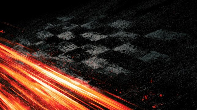 Speeding, fiery streaks cross a gritty, checkered finish line