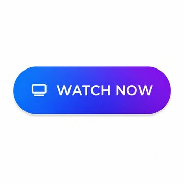 Modern gradient button with play icon and watch now text