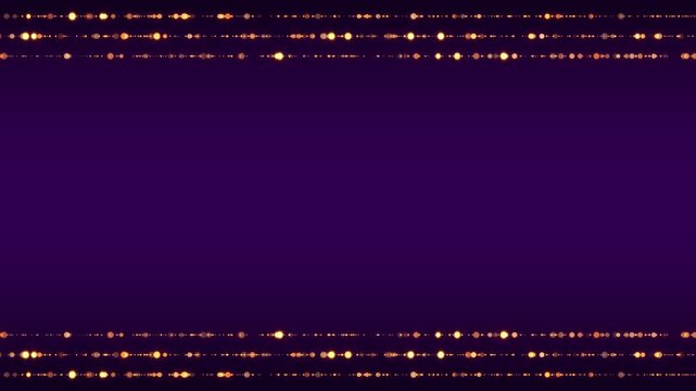purple christmas background with golden glitter shiny stars and bokeh lights border frame animation, abstract holiday new year motion background