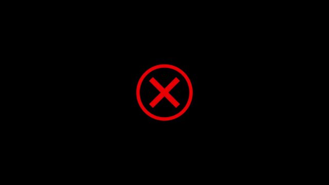 Warning, stop or prohibited, no entry forbidden animation. No entry,