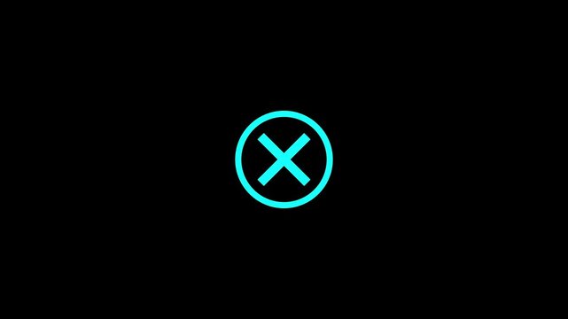 Warning, stop or prohibited, no entry forbidden animation. No entry,