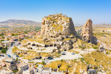 Panoramic view of Uchisar. Cappadocia. Nevsehir Province. Turkey © proslgn