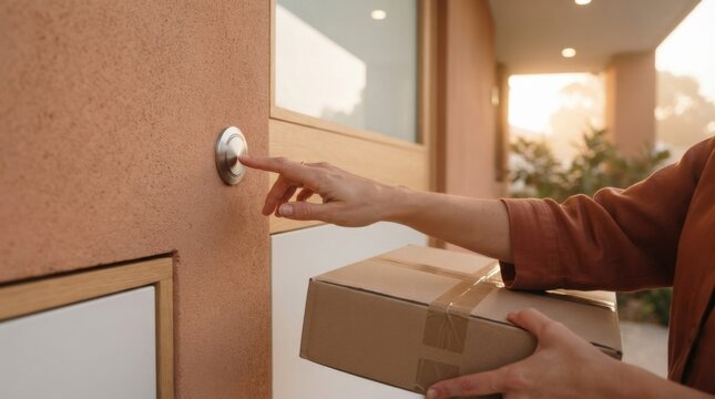 Hand Pressing Entry Buzzer with Plain Box