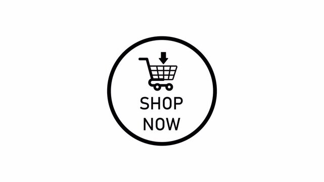 Modern Shop Now button animation featuring a clean and engaging call-to-action design. Perfect for e-commerce websites, online stores, digital marketing, social media ads, promotional videos, YouTube 
