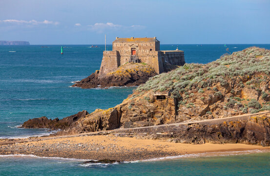 Fort du Petit Be off the Coast of Saint Malo, Brittany, France