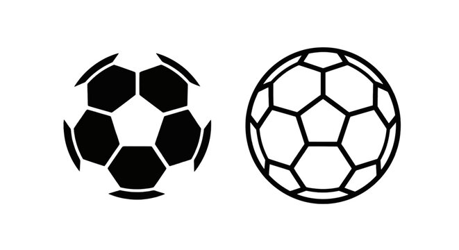 Vector illustration of soccer ball icon set on a transparent background