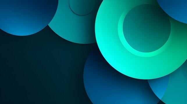 Gradient circles in sapphire with smooth interlocking gradient background minimalist geometric abstract colorful pattern design shapes