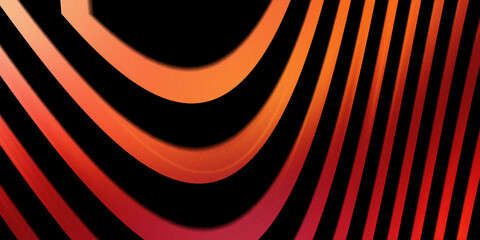 Naklejka premium Abstract background design with curved orange lines and dark shadows mix.