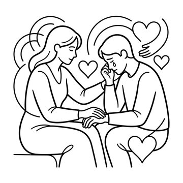 Two women embracing in a warm and affectionate hug outdoors.