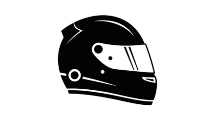 Fototapeta premium Vector illustration of motorcycle racing helmet icon on a transparent background