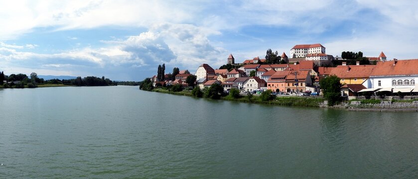 Panoramic view of the city of Ptuj, Rio Brava, Slovenia