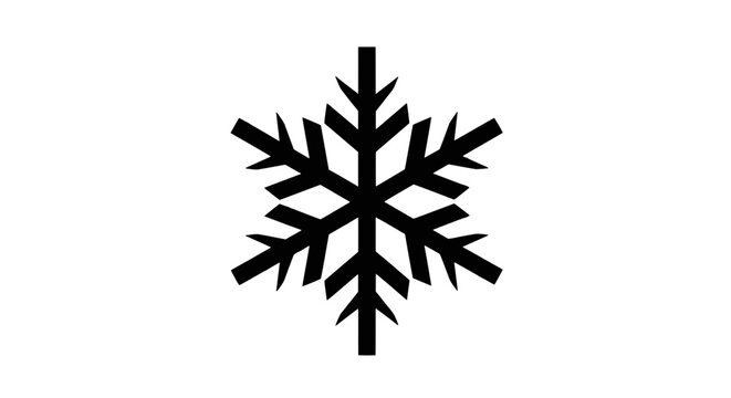 Vector illustration of snowflake icon on a transparent background