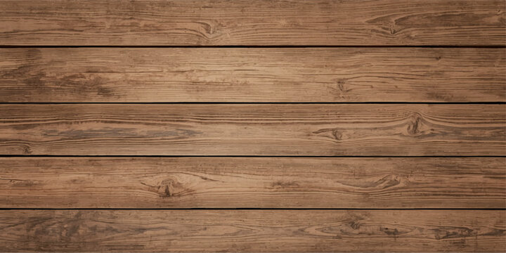 Rustic brown horizontal wooden plank texture background with natural wood grain, weathered timber boards, vintage distressed wood surface, detailed knots, authentic timber pattern.
