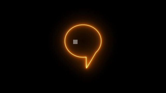 Animated three dots typing icon for chat and message activity
