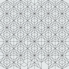 Obraz premium Clean Geometric Black and White Hexagonal Star Pattern Design for Backgrounds or Art Projects with high quality professional line art symbols for modern creative design and digital branding projects