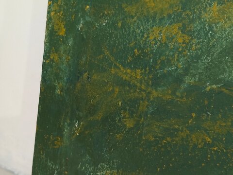 Dark green abstract painted canvas with rich textured brush strokes and natural earthy tones. Perfect for contemporary backgrounds, artistic compositions, branding materials, interior design concepts,