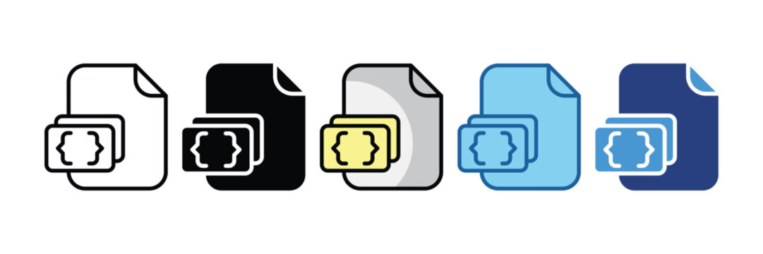 Html File  Icon Set Multiple Style Collection