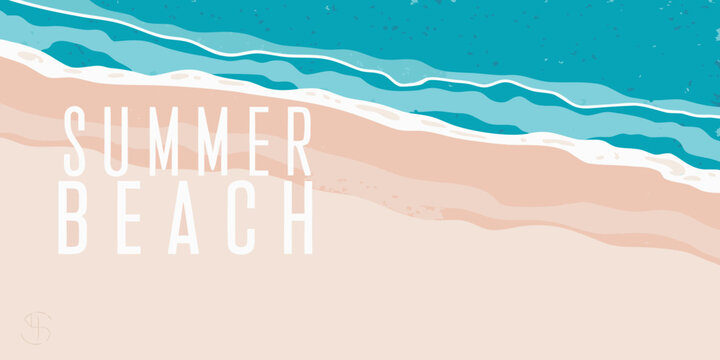 Beach Illustration With Turquoise Water And Sandy Shore