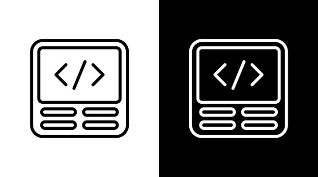 Program  White Icon Set Design