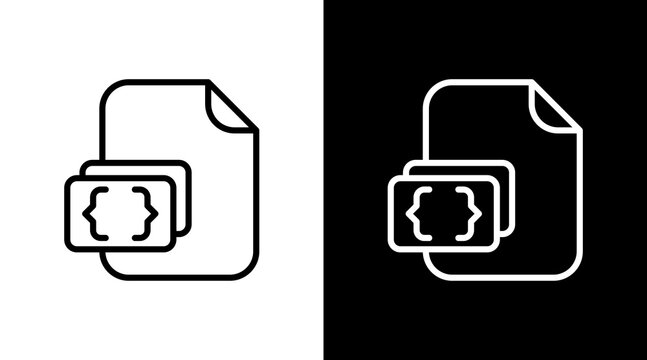 Html File  White Icon Set Design