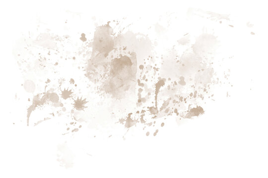 Abstract Cream Watercolor Splash PNG Transparent Background Hand Painted Ink Wash Clipart