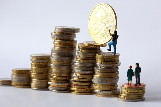 Investor Trying to Prevent Bitcoin Price Crash in Conceptual Financial Market Scene
