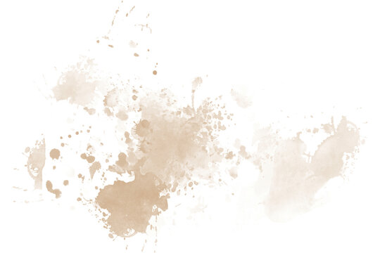 Abstract Cream Watercolor Splash PNG Transparent Background Hand Painted Ink Wash Clipart