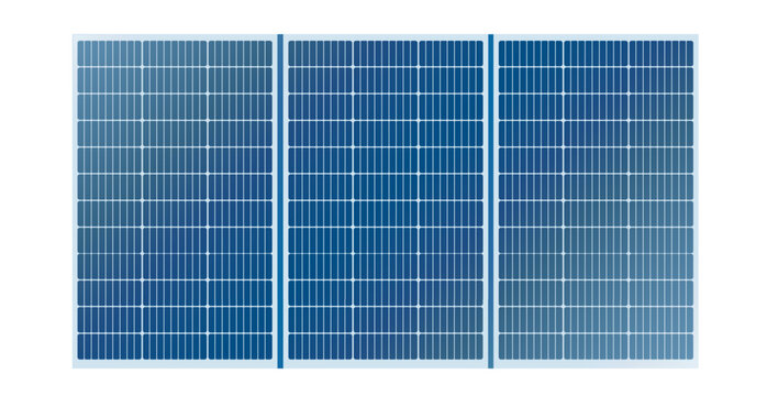 Photovoltaic solar panel energy module with detailed cell structure generating renewable energy from sun rays, isolated 3D vector illustration perfect for green technology presentations.