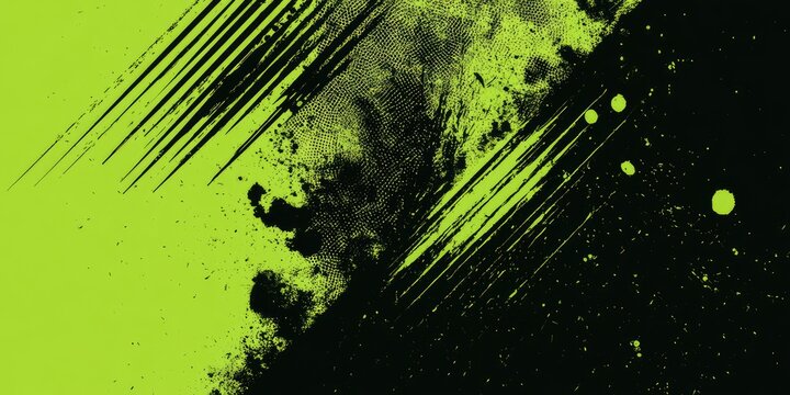 Grunge abstract with diagonal brush strokes and splatter effect