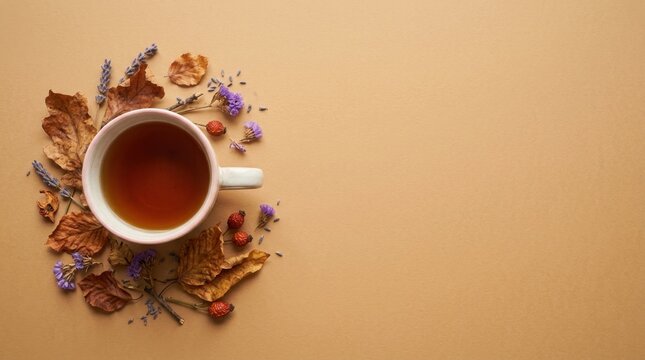 Autumn Tea Flat Lay