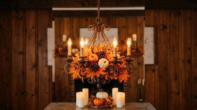 Autumn Candle Centerpiece