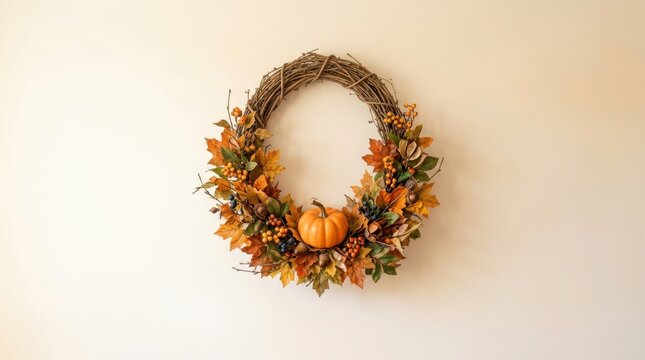 Autumn Pumpkin Wreath