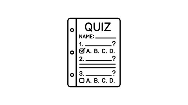 Quiz Paper Vector Illustration
