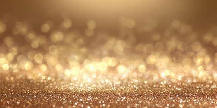 Elegant Gold Glitter Bokeh Background for Luxury Designs