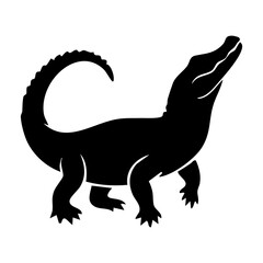 Fototapeta premium Alligator vector silhouette
