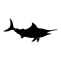 Fototapeta premium Swordfish vector silhouette